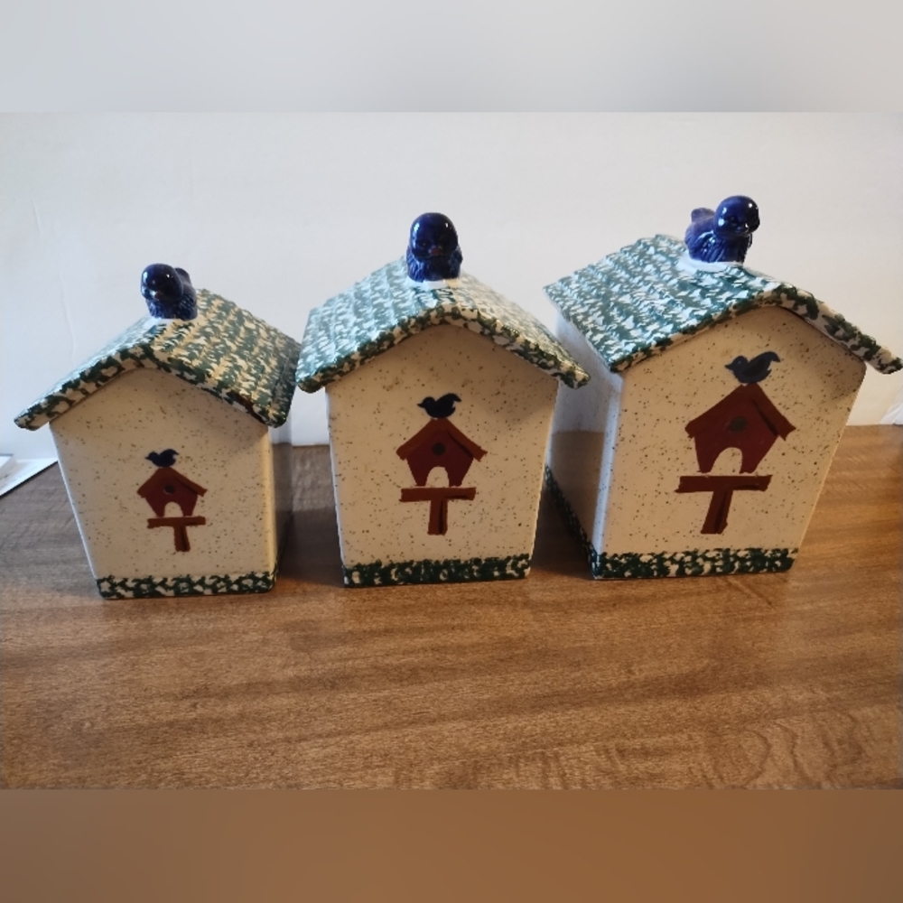 Set of 3 canisters, vintage Gibson
